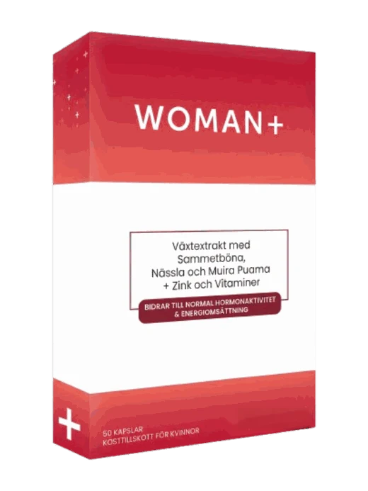 Woman+ — produktförpackning